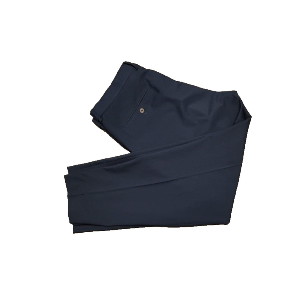 Haggar Men Premium Iron Free Khaki size 36x30L Expandable Waist Flat Front Navy